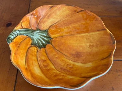 Plato/tazón calabaza Williams Sonoma 9" diámetro/hecho en Italia Foto 1 de 2