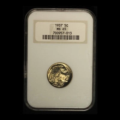 1937 5c Buffalo Nickel NGC MS65 - Free Shipping USA - Image 1 of 3
