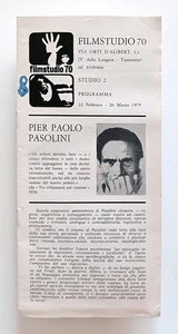 Filmstudio 70 Rom 1979 Programm über Pier Paolo Pasolini Alle Filme - Bild 1 von 7