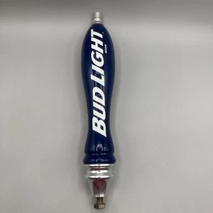 Vintage Bud hell Acryl blau Bier Zapfhahn Griff 3D Schriftzug 12 Zoll hoch - Bild 1 von 4