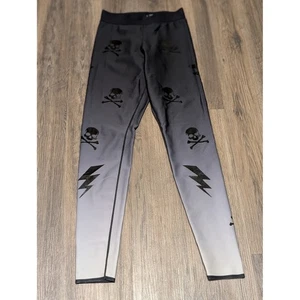 Ultracor Leggings Gr. M schwarz grau Totenkopf Lightning Bolt Made in USA - Bild 1 von 4
