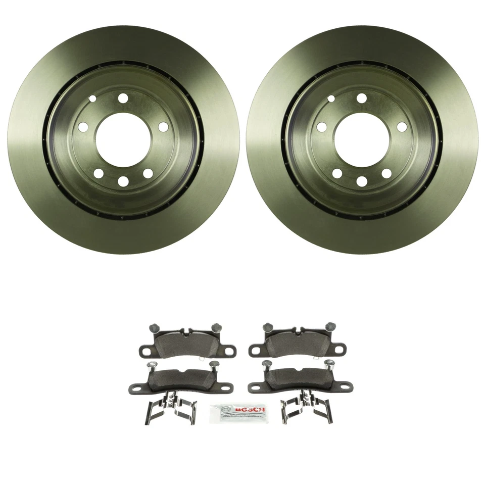 Задние тихие роторы Bosch синие полуметровые дисковые тормозные колодки комплект для Cayenne Touareg - Изображение 1 из 1