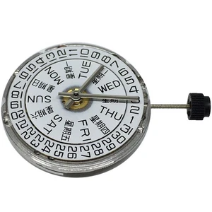 White/Gold Day/Date@3 Automatic Watch Movement For ETA 2836-2 SELLITA SW220 D - Picture 1 of 13
