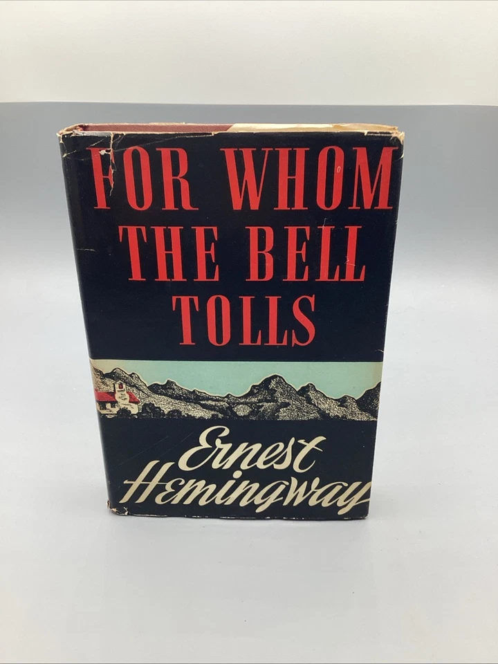 Ernest Hemingway FOR WHOM THE BELL TOLLS 1940 1st Edition Book Club Edition DJ Foto 1 de 4