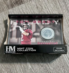Tom Brady The Highland Mint Coin Collection Tampa Bay Bucs QB Stand Included NIB - Picture 1 of 9