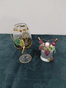 Weinmotiv Weihnachtsschmuck Weinglas & Weineimer - Bild 1 von 6