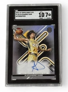 2022-23 Topps Finest OTE Alexandre Sarr RC* Auto SP NBA Wizards Card FA-AS SGC 7 - Bild 1 von 2