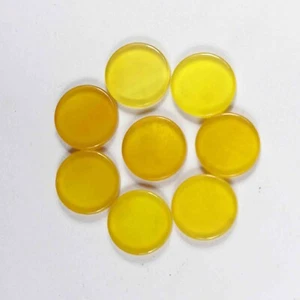 Natural Yellow Chalcedony Round Both Side Flat 8x8mm To 20x20mm Gemstone IN198 - Bild 1 von 8