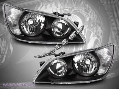 01-05 02 03 04 Lexus IS 300 IS-300 Headlights JDM Black - Image 1 of 3