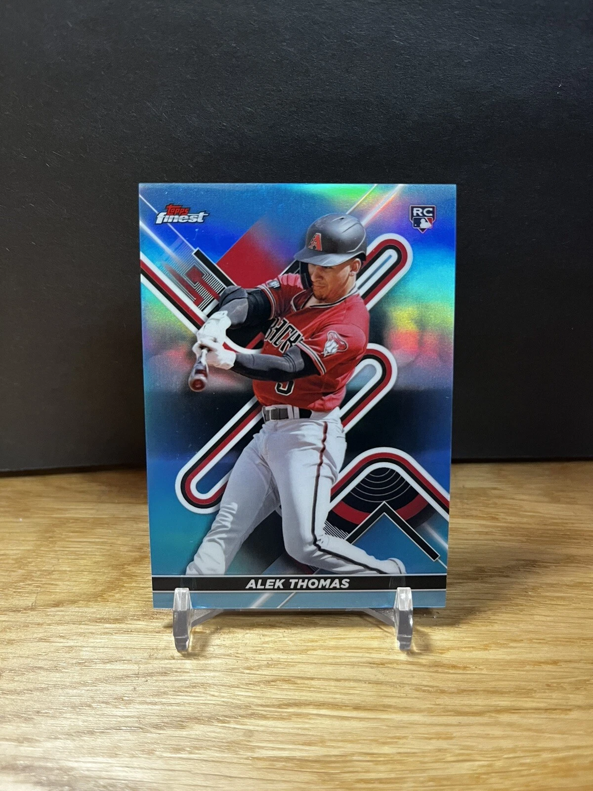 2022 Topps Finest Sky Blue Refractor /300 Alek Thomas #43 Rookie RC