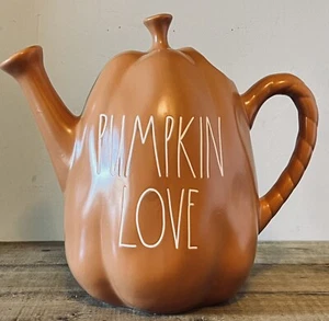 Rae Dunn PUMPKIN LOVE Large Watering Can Farmhouse Fall Thanksgiving - Picture 1 of 4