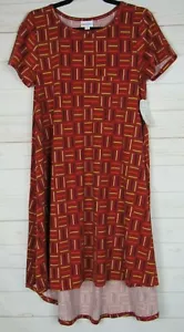 Lularoe Damen Carly Rust mit mehrfarbigem Kleid Größe Small Neu mit Etikett - Bild 1 von 3