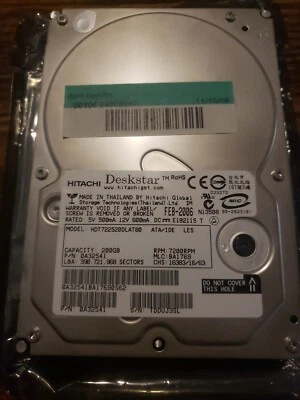 HITACHI DESKSTAR T7K250 200GB 8MB - Image 1 of 2