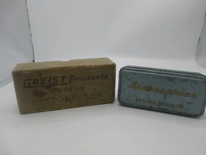Greist Buttonholer Hemmer Mappe Originalkartons Vintage Sortiment Nähfüße - Bild 1 von 12
