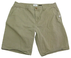 QUIKSILVER Men's (Size 34) Brown Tan Casual Flat Front Khaki Shorts 4 Pockets - Picture 1 of 4