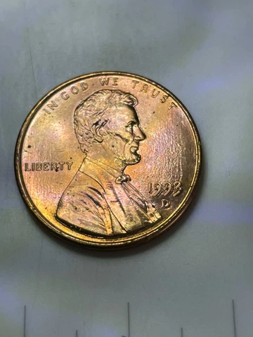 1993 D Penny Error Double Die Obverse “Halo” around head, nose, double mint mark Cover
