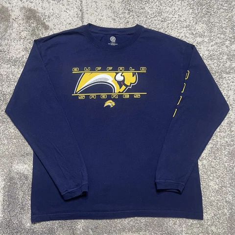 NHL Chicago Buffalo Sabres LS Hockey Shirt Mens XL Cover