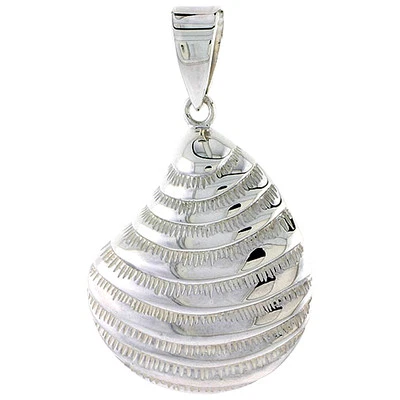 Argento Sterling Perfetto Qualità Conchiglia Ciondolo IN Conchiglia,Italiano - Immagine 1 di 2