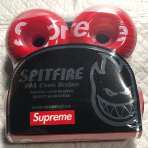 Supreme Spitfire Shop Wheels New Set of 4 White 54mm Skateboard - Picture 1 of 2