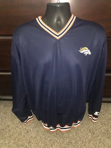 Vintage Pro Line Starter Denver Bronco Pullover Football NFL L Large Sewn - Picture 1 of 7