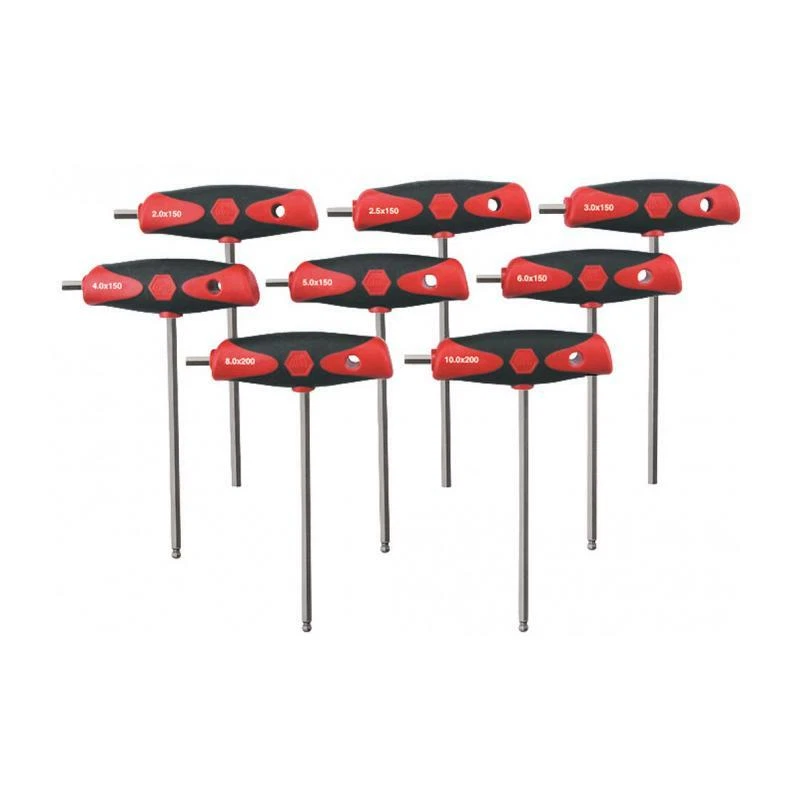 Wiha Tools 54095 8-Piece Soft Grip Dual Drive T-Handle Set - Metric - Image 1 of 1