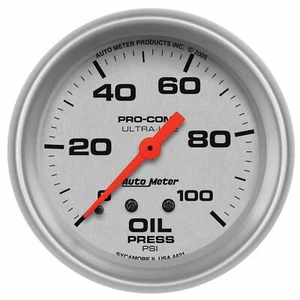 AutoMeter 2-5/8" Oil Pressure 0-100 PSi Mechanical Ultra-Lite 4421 - Picture 1 of 1
