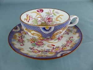 SARREGUEMINES tasse + sous-tasse à thé en porcelaine style MINTON - Imagen 1 de 6