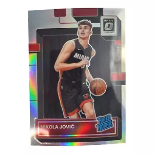 Nikola Jovic 2022-23 Donruss Optic NBA Rated Rookie Silver Holo Miami Heat - Picture 1 of 7