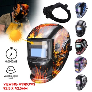Solar Helmet Auto Darkening Welding Welder Lens ARC TIG MIG MAG Large View - Picture 1 of 19