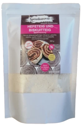 500g Vegan Hefeteig Kuchen Backmischung Biskuitteig Glutenfrei Zuckerfrei - Bild 1 von 4