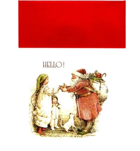 Merry Christmas Vintage Holly Hobbie Santa Card & Envelope By American Greetings - Picture 1 of 3