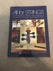Anderson All for Strings Bk 2 Cello Comprehensive Method Some Writing - Picture 1 of 2