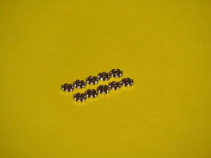 10pc, 6mm Bali Daisy Tiny Spacer Beads Sterling Silver .925 Tested NOS - Picture 1 of 10