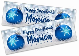 x2 Estandarte de Navidad Personalizado Navidad Fiesta Casa Decoración Ocasión 454 - Imagen 1 de 4