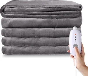 Heated Blanket Electric Throw 50''X60'', 3 Hour Auto Shut-Off 5 Heating Modes - Picture 1 of 11