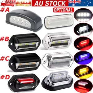LED Rear License Number Plate Light Truck Trailer Camper Lorry UTE 12V 24V 3" 4" - Picture 1 of 98