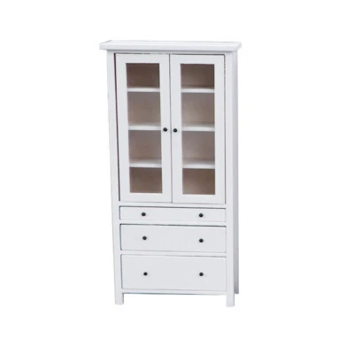 Dollhouse Furniture Bookcase 1:12 Miniature Wooden Cabinet Model Showcase - Image 1 of 3