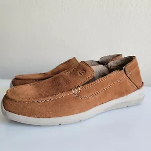 Clarks Collection Herren Größe 7,5 Leder Gorwin Step Slipper Halbschuhe Schuhe Braun - Bild 1 von 12