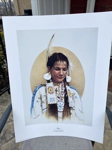 Michael Gnatek Jr. Signed Print - Harri - Crow Indian Maiden - Picture 1 of 10