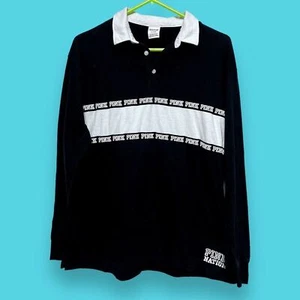 PINK Damen Rugby T-Shirt Größe M schwarz weiß Langarm Victoria's Secret - Bild 1 von 7