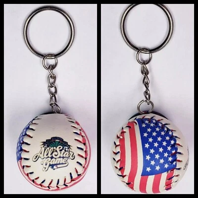 2002 MLB All-Star Game Keychain Ring Baseball MILLER PARK, WI Milwaukee Brewers - Image 1 of 4