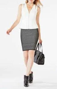 NWT BCBG MaxAzria Catrina sleeveless Jacket, Vest, Top Off White, Sz L  $218.00  - Picture 1 of 12