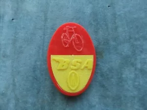 Fahrräder Fahrrad Plakette BSA Kunststoff Werbung Werbung 60er Jahre Radverkehr Promotion - Bild 1 von 2