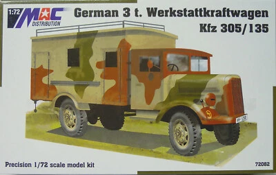 Furgone Da Officina Tedesco Kfz.305/135, MAC, 1:72, Plastica, NUOVO - Immagine 1 di 2