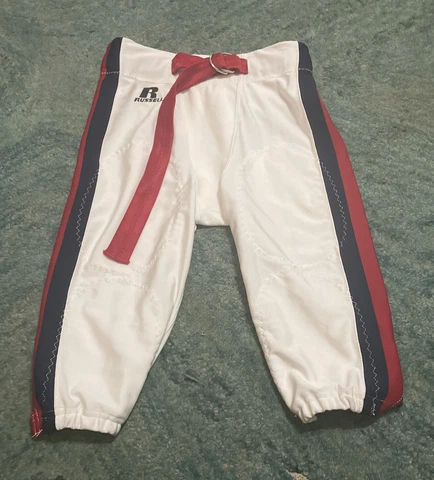 RUSSELL ATHLETIC Men’s NAVY/Red/WHITE W/BELT Football Pants Sz. XL NEW Cover