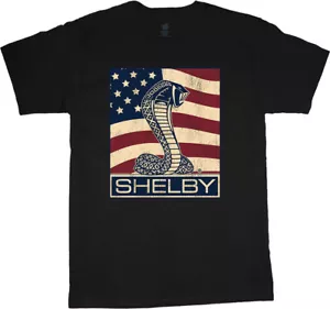 Shelby Cobra Ford Mustang Camiseta Para Hombre Gráfico Camisetas Bandera Americana Camisa Ropa - Imagen 1 de 1