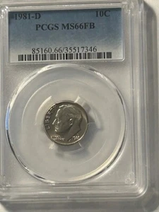 1981-D Roosevelt Dime MS66 FB - Bild 1 von 2