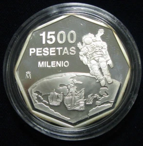 ZALDI2010 - Spain, 1500 Pesetas Of 1999. Silver, Case And COA - Picture 1 of 3