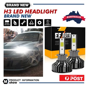 2x H3 160W LED Cob Light Driving Globes Bulbs 6000K White Headlight IP68 - Picture 1 of 16