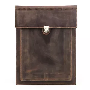 Leather Laptop Sleeve for 11-13.3 Inch Tablet PC Vintage Style - Picture 1 of 15